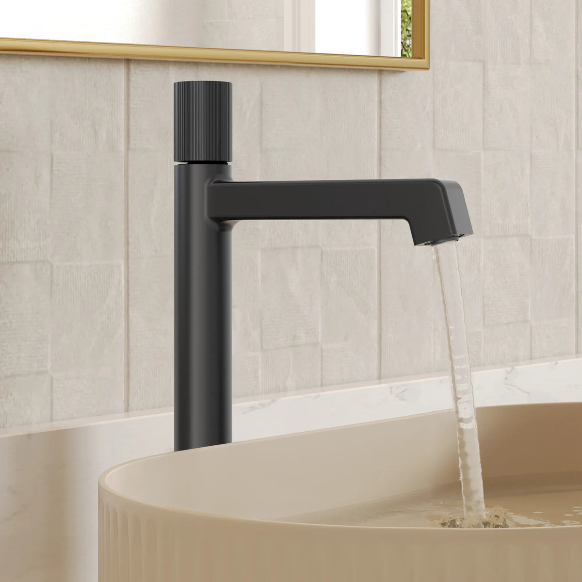 Single-Handle Vessel Bathroom Sink Faucet With Pop-Up Drain